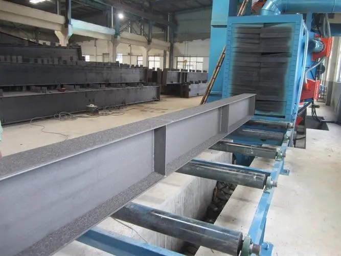 长宁自动输送重型工件喷砂机及其应用