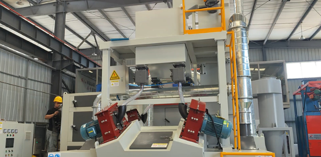 长宁板材除锈强化,通过式抛丸机应用案例