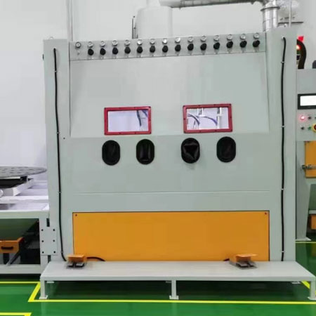 长宁高效生产，从箱体手动喷砂机开始，提升零部件质量